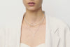 OLIO E ACETO Pure silver white pine dual -layer necklace OA06N17